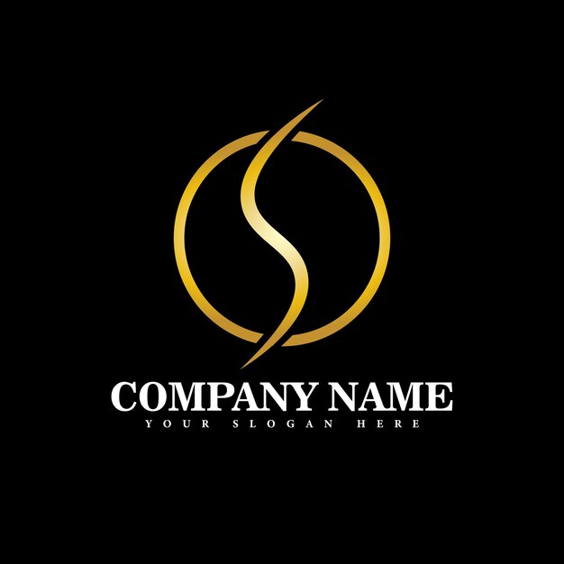 Diseño de logotipo de letra s simple y minimalista Vector Premium