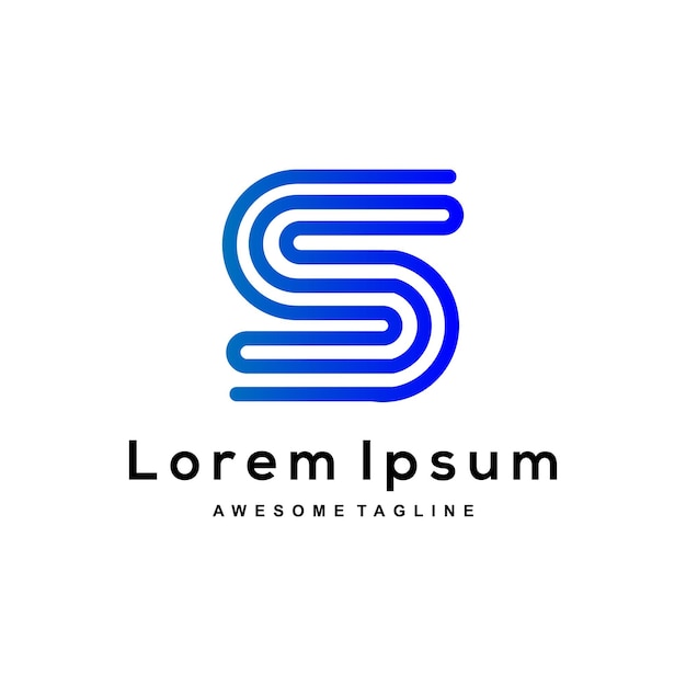 Diseño del logotipo de la letra S