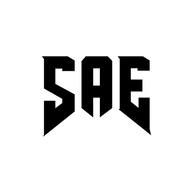 Diseño de logotipo de letra SAE para una empresa de tecnología Diseño del logotipo SAE combinación de colores blanco y negro Logotipo SAE Vector Diseño SAE Icono SAE Alfabeto SAE Tipo de diseño del logotipo