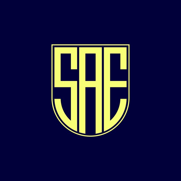 diseño del logotipo de la letra sae