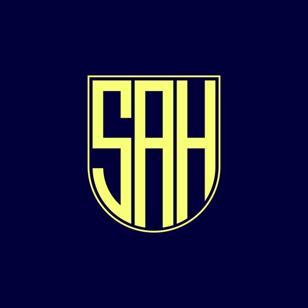 diseño del logotipo de la letra sah