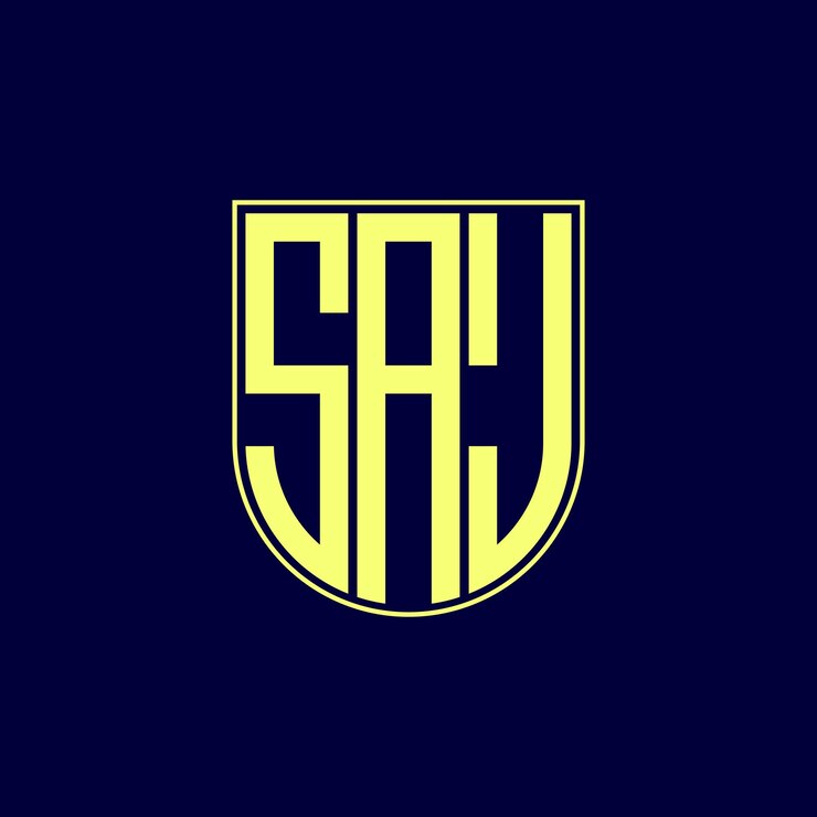 Vector diseño del logotipo de la letra saj