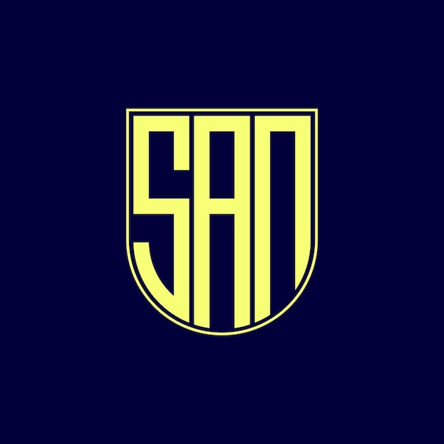 diseño del logotipo de la letra san