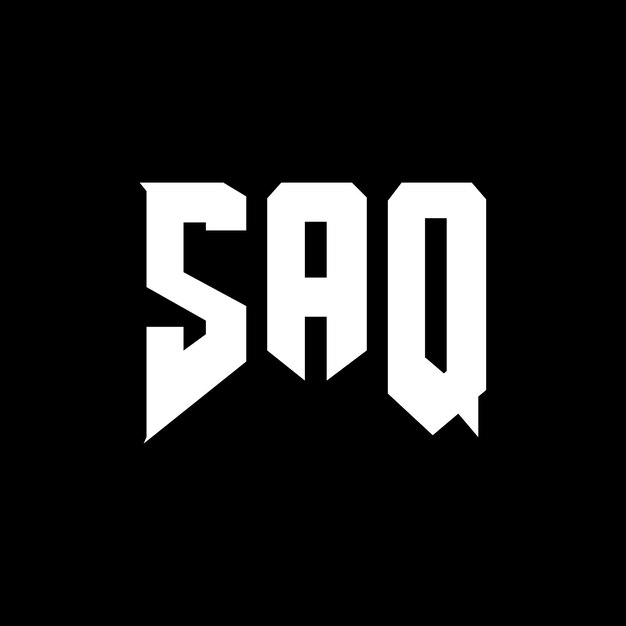 Diseño de logotipo de letra SAQ para una empresa de tecnología Diseño de Logotipo SAQ combinación de colores blanco y negro SAQ logotipo SAQ vector SAQ diseño Icono SAQ alfabeto SAQ tipografía diseño de logotipo