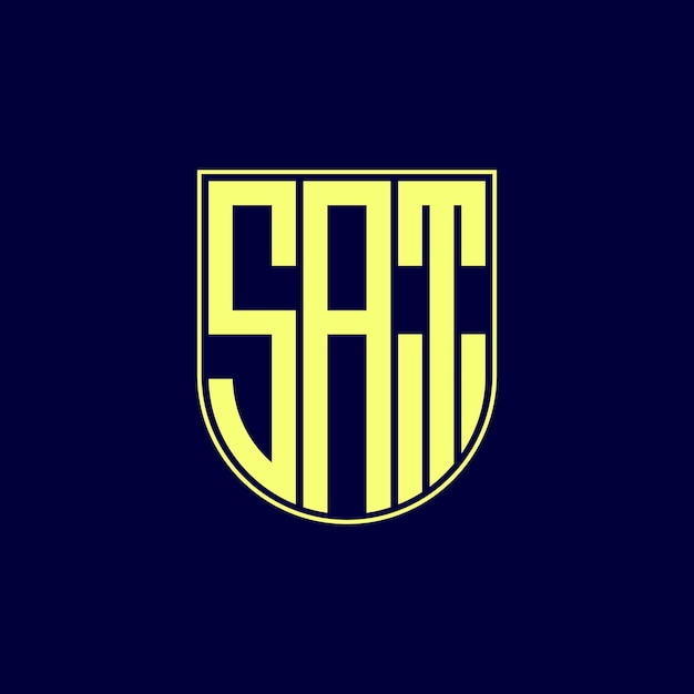 diseño del logotipo de la letra sat
