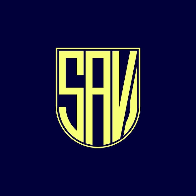 diseño del logotipo de la letra sav