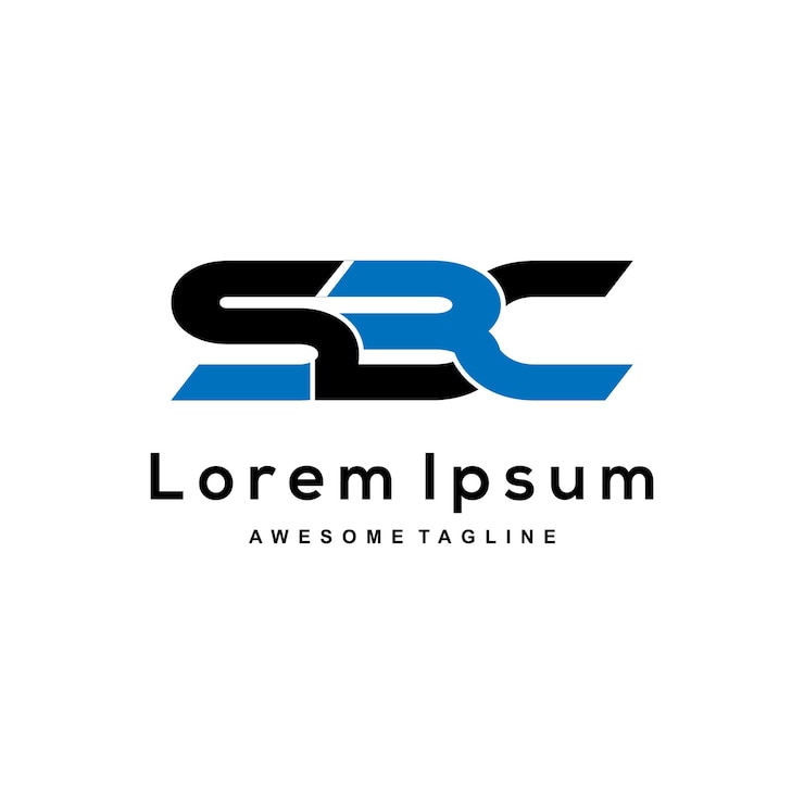 Vector diseño de logotipo de letra sbc