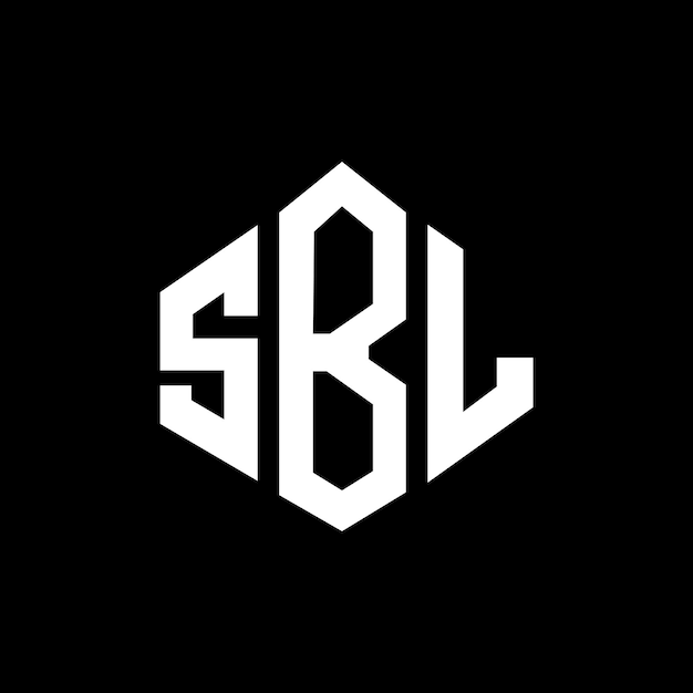Diseño del logotipo de la letra SBL con forma de polígono SBL diseño del logotipo en forma de póligono y cubo SBL hexágono modelo de logotipo vectorial colores blanco y negro SBL monograma negocio y logotipo de bienes raíces