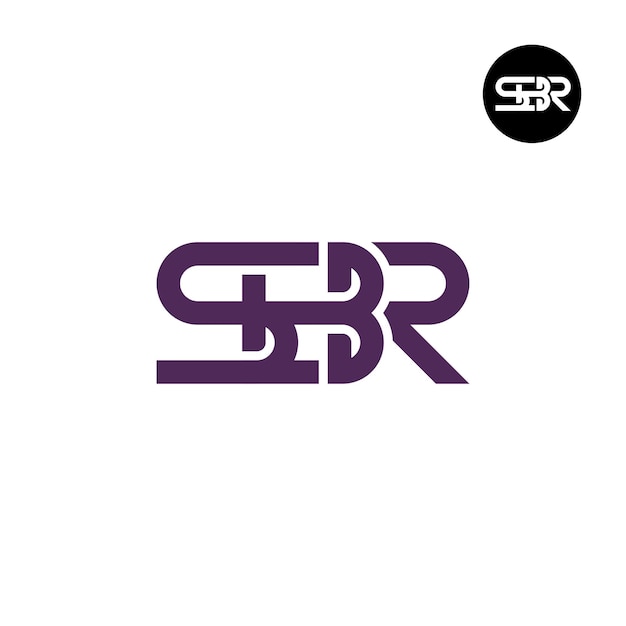 Diseño del logotipo de la letra SBR Monogram