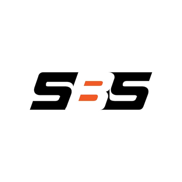 Diseño de logotipo de letra SBS