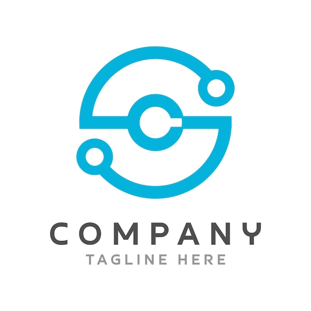 Diseño del logotipo de la letra SC