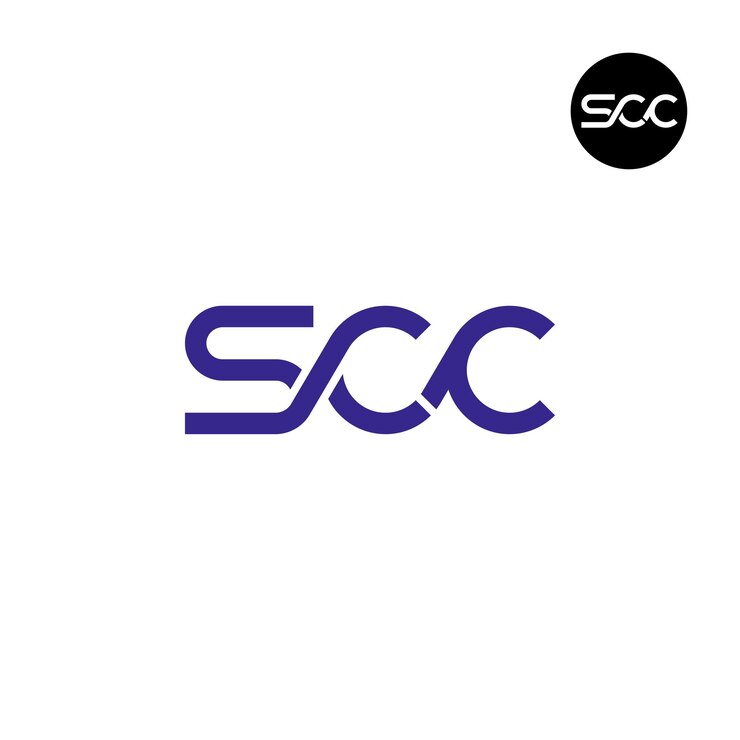 Vector diseño del logotipo de la letra scc monogram
