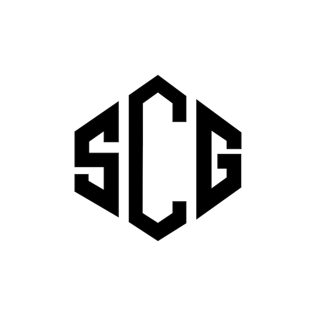 Diseño del logotipo de la letra SCG con forma de polígono SCG diseño del logotipo en forma de póligono y cubo SCG hexágono modelo de logotipo vectorial colores blanco y negro SCG monograma negocio y logotipo de bienes raíces