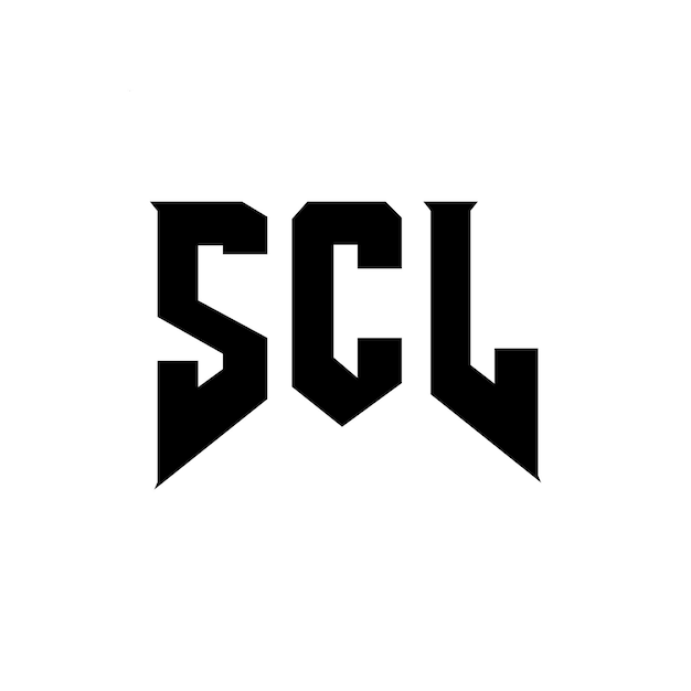 Diseño de logotipo de letra SCL para una empresa de tecnología Diseño del logotipo SCL combinación de colores blanco y negro Logotipo SCL vector diseño SCL icono alfabeto SCL tipografía diseño del logotipo
