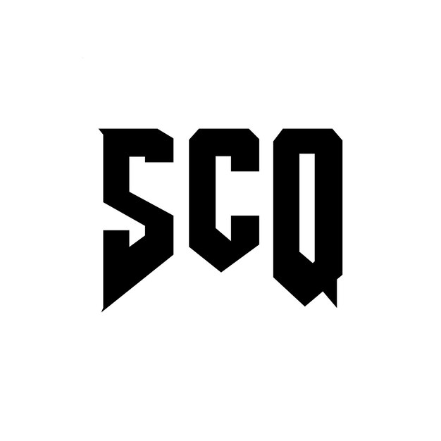 Diseño de logotipo de letra SCQ para una empresa de tecnología Diseño de Logotipo SCQ combinación de colores blanco y negro Diseño de diseño de logotipo SCQ Vector SCQ Icono SCQ Alfabeto SCQ Tipografía