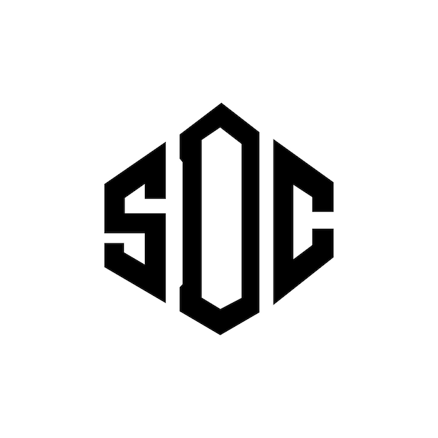 Diseño de logotipo de letra SDC con forma de polígono SDC polígono y forma de cubo diseño de logotipo SDC hexágono patrón de logotipo vectorial colores blanco y negro SDC monograma negocio y logotipo de bienes raíces