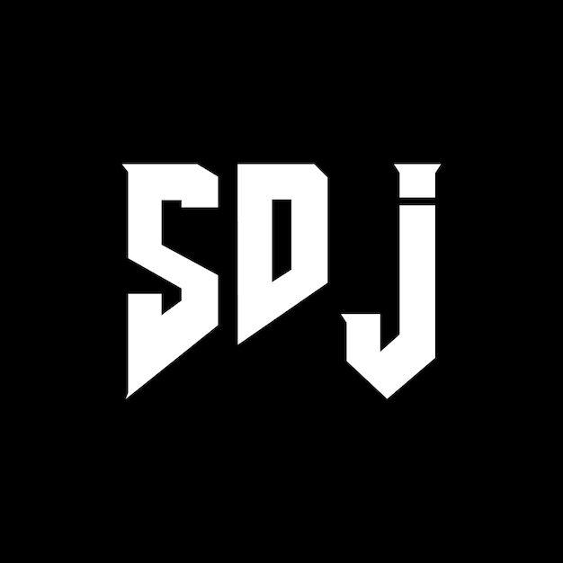Diseño de logotipo de letra SDJ para una empresa de tecnología Diseño del logotipo SDJ combinación de colores blanco y negro Logotipo SDJ vector diseño SDJ icono SDJ alfabeto SDJ tipografía diseño del logotipo