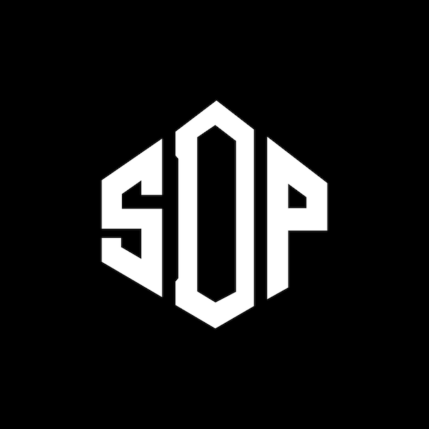 Diseño de logotipo de letra SDP con forma de polígono SDP diseño de logotipo en forma de póligono y cubo SDP hexágono modelo de logotipo vectorial colores blanco y negro SDP monograma logotipo de negocios e inmobiliario