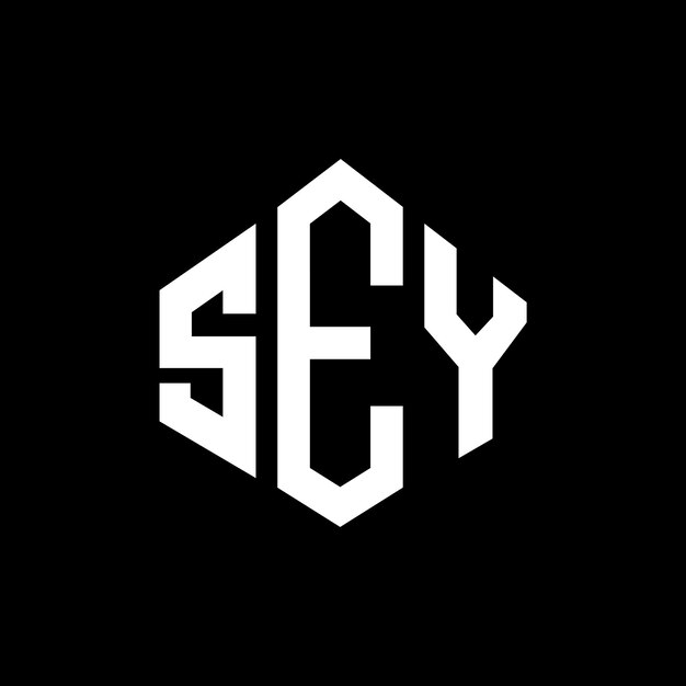 Diseño del logotipo de la letra SEY con forma de polígono SEY diseño del logotipo en forma de póligono y cubo SEY hexágono modelo de logotipo vectorial colores blanco y negro SEY monograma logotipo de negocios y bienes raíces