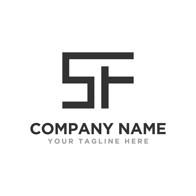 Diseño del logotipo de la letra SF