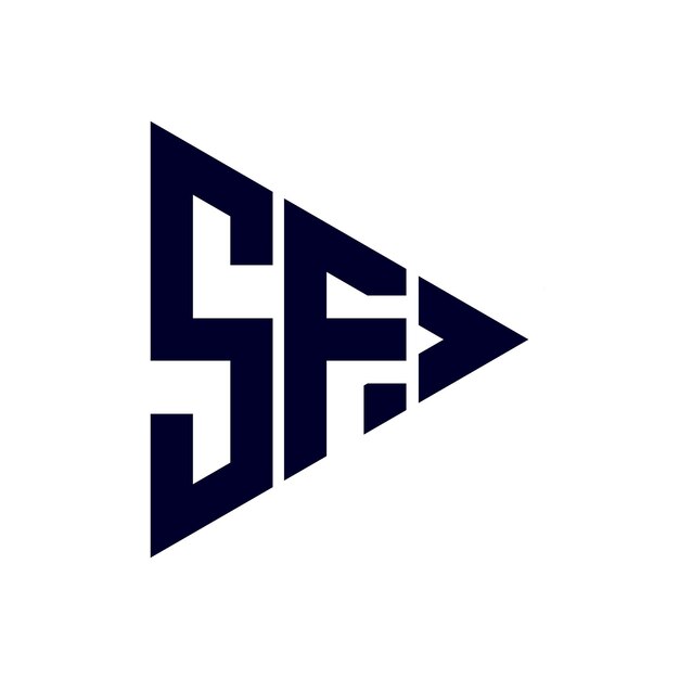 Diseño del logotipo de la letra sf