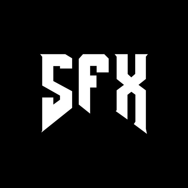 Diseño de logotipo de letra SFX para la compañía de tecnología SFX Diseño del logotipo SFX combinación de colores blanco y negro Logotipo SFX vector diseño SFX icono Alfabeto SFX tipografía diseño del logotipo