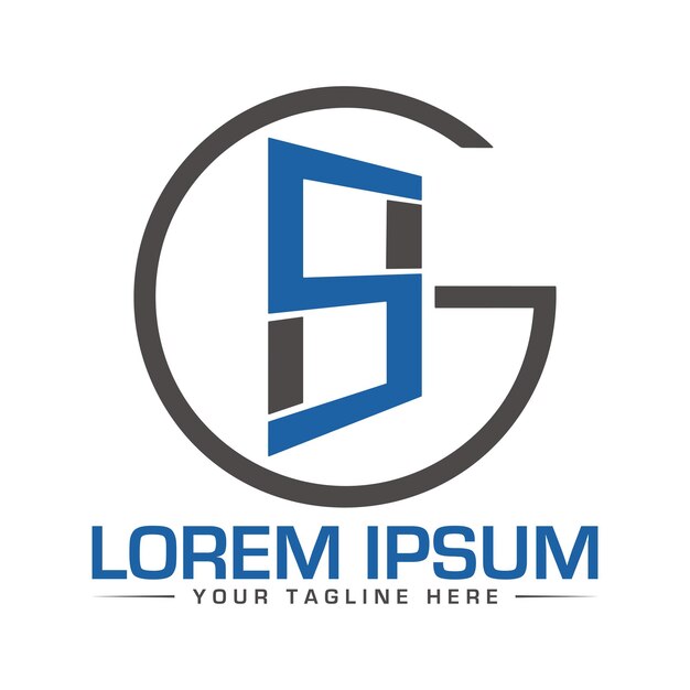 Diseño de logotipo de letra SG Diseño de logotipo único y profesional Diseño de logotipo de letra GS