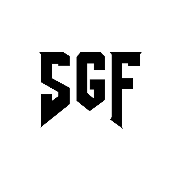 Diseño de logotipo de letra SGF para una empresa de tecnología SGF diseño de logotipo combinación de colores blanco y negro SGF logotipo SGF vector SGF diseño del icono SGF alfabeto SGF tipografía diseño del logotipo