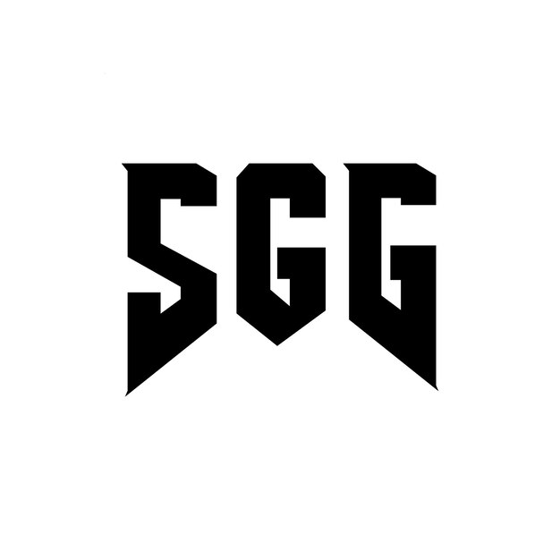 Diseño de logotipo de letra SGG para una empresa de tecnología Diseño del logotipo SGG combinación de colores blanco y negro Logotipo SGG Vector SGG Diseño del icono SGG Alfabeto SGG Tipografía diseño del logotipo