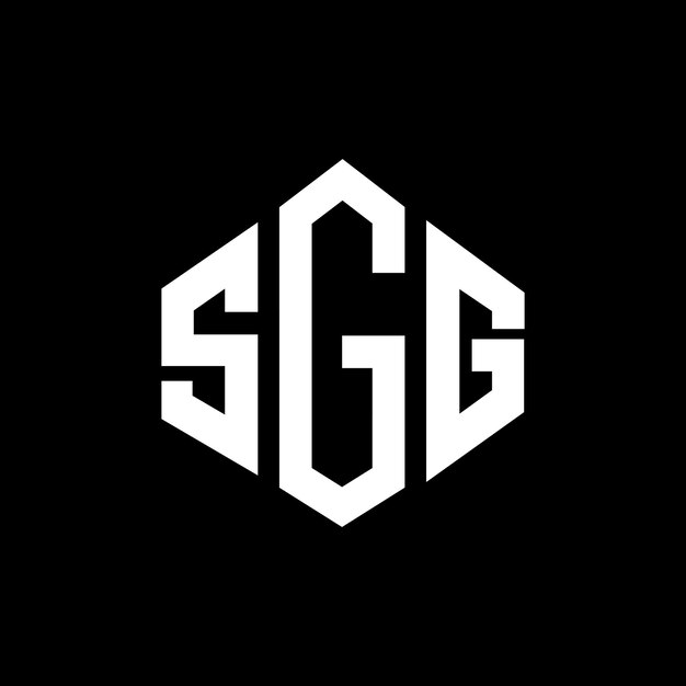 Diseño del logotipo de la letra SGG con forma de polígono SGG diseño del logotipo en forma de póligono y cubo SGG hexágono patrón del logotipo vectorial colores blanco y negro SGG monograma logotipo de negocios e inmobiliario