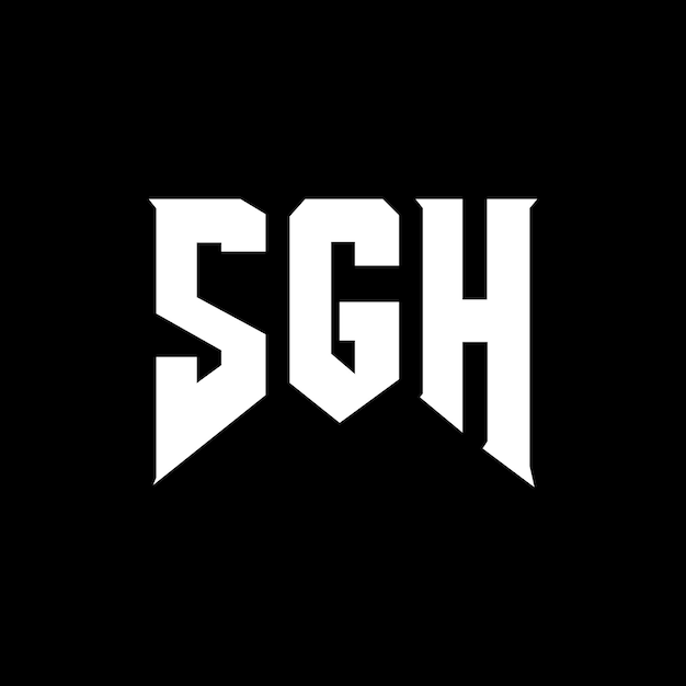 Diseño de logotipo de letra SGH para una empresa de tecnología Diseño de Logotipo SGH combinación de colores blanco y negro SGH logotipo SGH vector SGH diseño SGH icono SGH alfabeto SGH tipografía diseño de logotipo