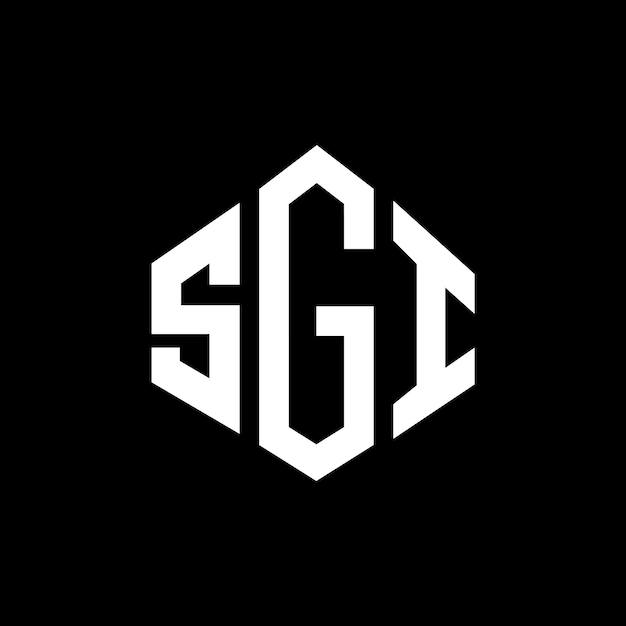 Diseño de logotipo de letra SGI con forma de polígono SGI diseño de logotipo poligono y forma de cubo SGI hexágono patrón de logotipo vectorial colores blanco y negro SGI monograma logotipo de negocios y bienes raíces