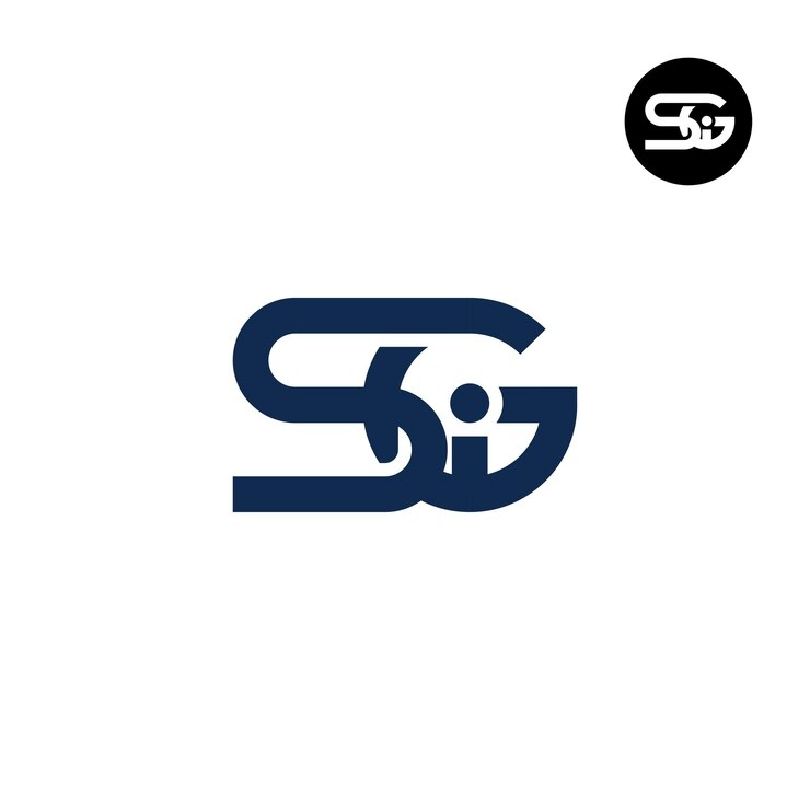 Vector diseño del logotipo de la letra sgi monogram