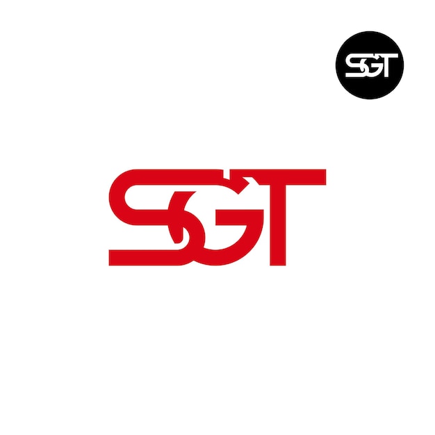 Diseño del logotipo de la letra SGT Monogram