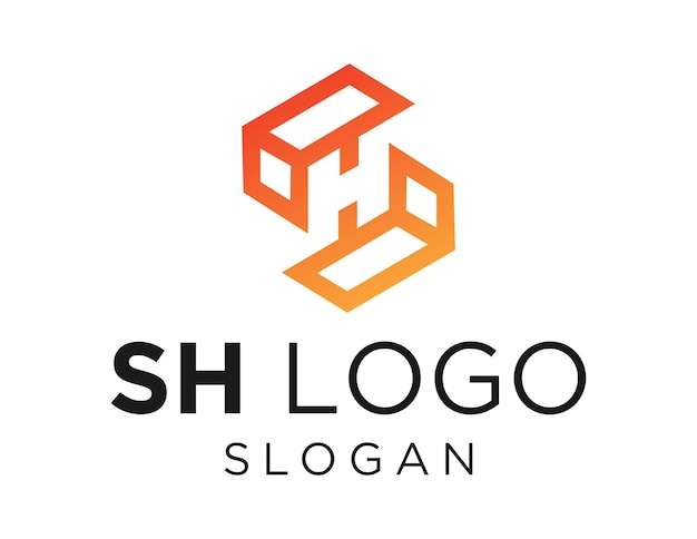 Diseño de logotipo de letra sh