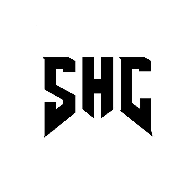 Diseño de logotipo de letra SHC para una empresa de tecnología Diseño del logotipo SHC combinación de colores blanco y negro Logotipo SHC vector SHC diseño Icono SHC alfabeto SHC tipografía Diseño del Logotipo