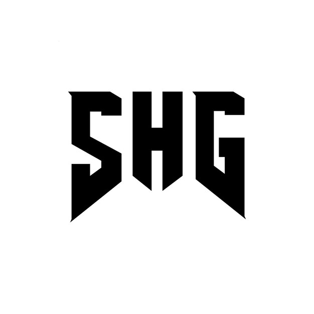 Diseño de logotipo de letra SHG para una empresa de tecnología Diseño del logotipo SHG combinación de colores blanco y negro Logotipo SHG Vector diseño SHG Icono SHG Alfabeto SHG Tipografía diseño del logotipo