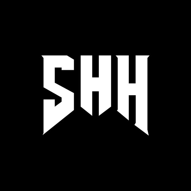 Diseño de logotipo de letra SHH para una empresa de tecnología Diseño de Logotipo SHH combinación de colores blanco y negro Diseño de diseño de logotipo SHH Vector SHH Icon SHH Alfabeto SHH Tipografía