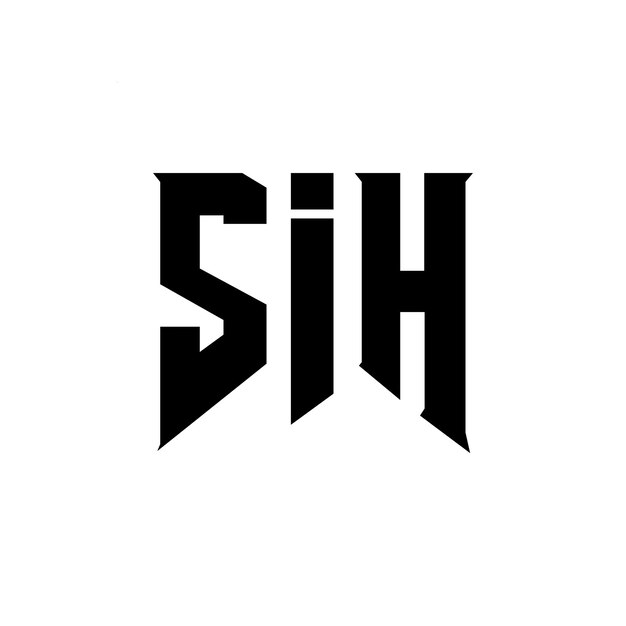 Diseño de logotipo de letra SIH para una empresa de tecnología Diseño del logotipo SIH combinación de colores blanco y negro Logotipo SIH Vector SIH Diseño del icono SIH Alfabeto SIH Tipo de diseño del logotipo