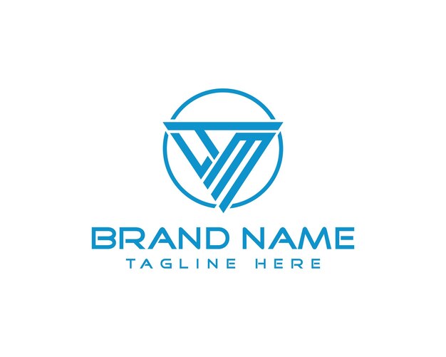 Diseño de logotipo de letra simple LTM o TLM Triángulo plantilla vectorial elegante