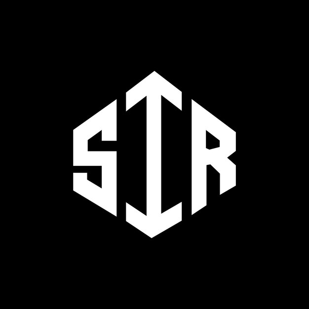 Diseño de logotipo de letra SIR con forma de polígono SIR polígono y forma de cubo diseño de logotipo SIR hexágono patrón de logotipo vectorial colores blanco y negro SIR monograma negocio y logotipo de bienes raíces