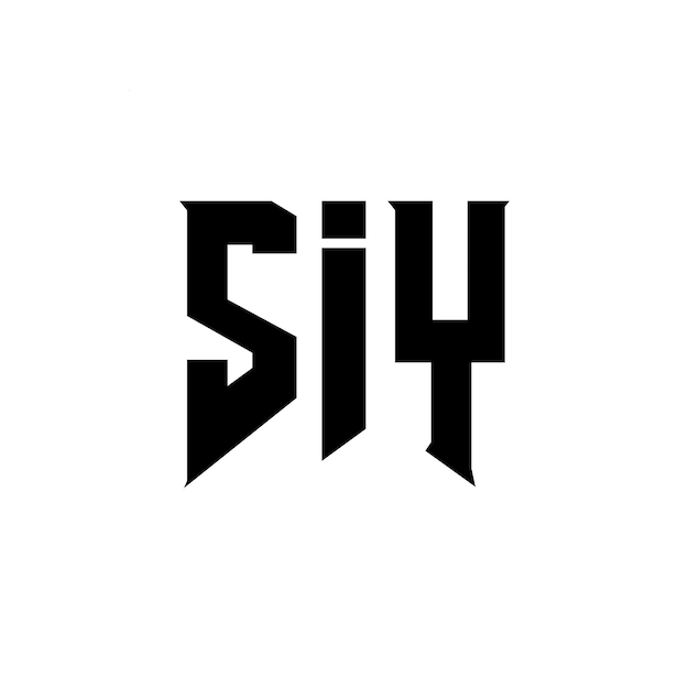 Diseño de logotipo de letra SIY para una empresa de tecnología Diseño del logotipo SIY combinación de colores blanco y negro Logotipo SIY Vector SIY Diseño del icono SIY Alfabeto SIY Tipografía diseño del logotipo