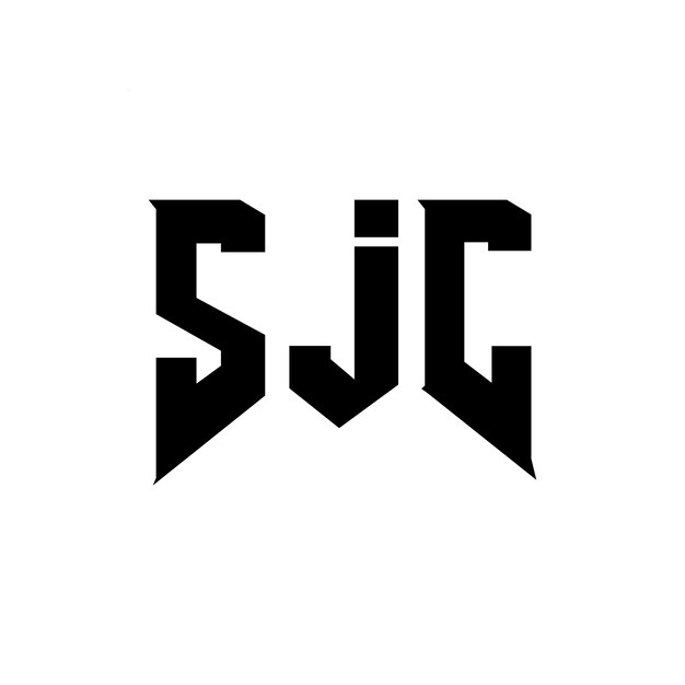 Diseño de logotipo de letra SJC para una empresa de tecnología Diseño del logotipo SJC combinación de colores blanco y negro Logo SJC vector SJC diseño SJC icono SJC alfabeto SJC tipografía diseño del logotipo