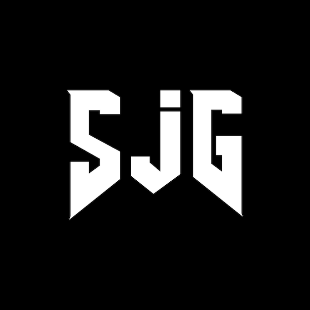 Diseño de logotipo de letra SJG para una empresa de tecnología Diseño del logotipo SJG Combinación de colores blanco y negro Logo SJG Vector SJG Diseño del icono SJG Alfabeto SJG Tipografía diseño del logotipo