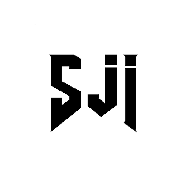 Diseño de logotipo de letra SJI para la compañía de tecnología Diseño de Logotipo SJI combinación de colores blanco y negro Logotipo SGI Vector Diseño de SJI Icono SJI Alfabeto SJI Tipotipo Diseño de LOGO