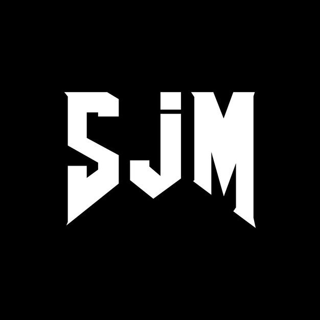 Diseño de logotipo de letra SJM para una empresa de tecnología Diseño del logotipo SJM combinación de colores blanco y negro SJM logo SJM vector SJM diseño SJM icono SJM alfabeto SJM tipografía diseño del logotipo