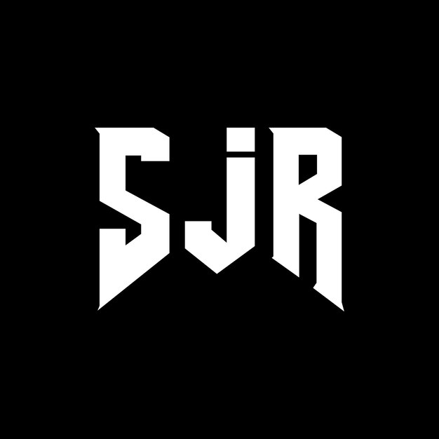 Diseño de logotipo de letra SJR para una empresa de tecnología Diseño de Logotipo SJR Combinación de colores blanco y negro Logo SJR Vector SJR Diseño de SJR Icono SJR Alfabeto SJR Tipografía Diseño del logotipo