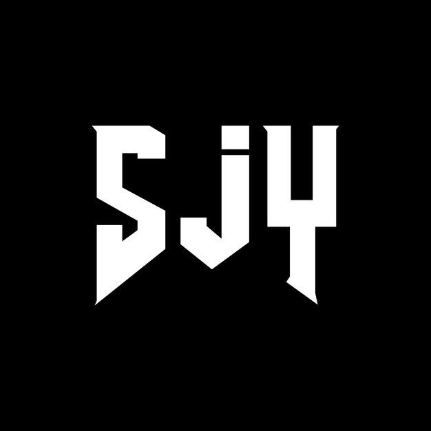 Diseño de logotipo de letra SJY para una empresa de tecnología Diseño del logotipo SJY combinación de colores blanco y negro Logo SJY Vector SJY Diseño del icono SJY Alfabeto SJY Tipografía diseño del logotipo