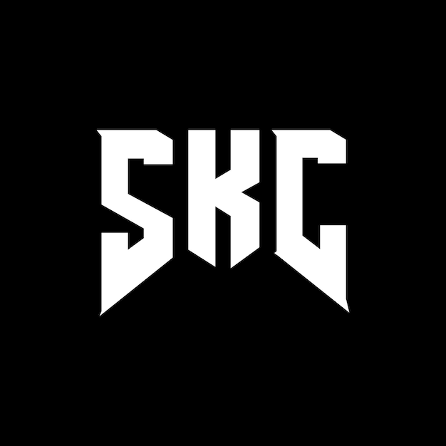 Diseño de logotipo de letra SKC para la empresa de tecnología Diseño de Logotipo SKC combinación de colores blanco y negro Logotipo SK C vector Diseño SKC icono Alfabeto SKC tipografía Diseño del logotipo SKC