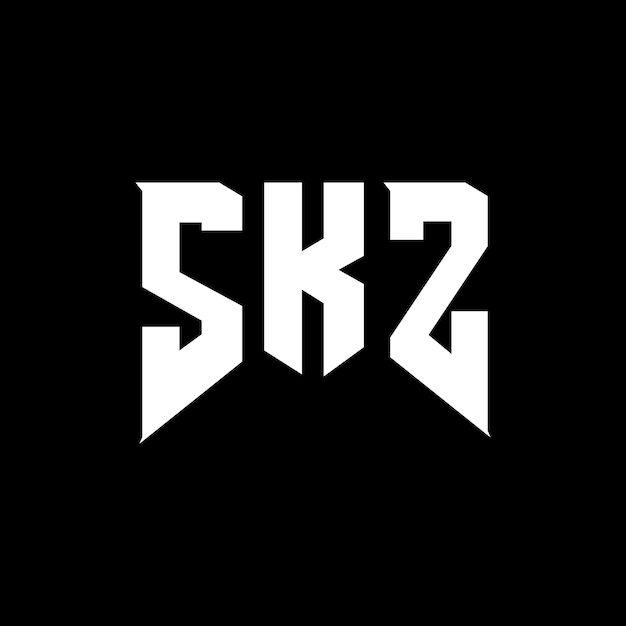 Diseño de logotipo de letra SKZ para la compañía tecnológica SKZ diseño de logotipo combinación de colores blanco y negro SKZ logotipo SKZ vector SKZ diseño SKZ icono SKZ alfabeto SKZ tipografía diseño del logotipo